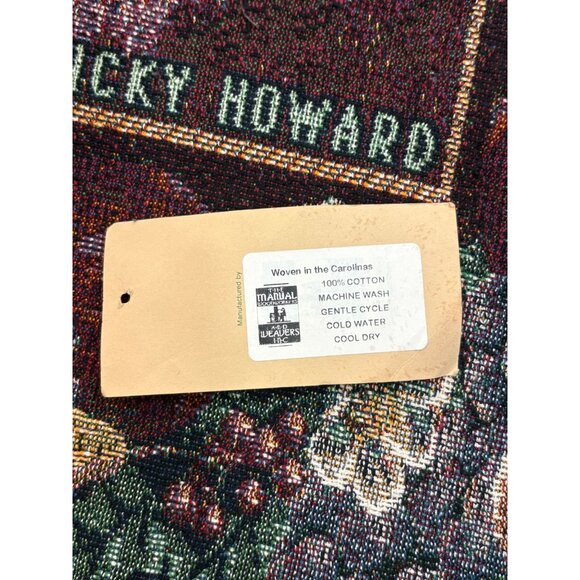 Vicky Howard ‘Peace on Earth’ Christmas Tapestry Throw Blanket Tree Fringe Cottn - Picture 6 of 9